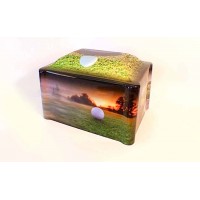 Cultured Marble Vinyl-Wrapped Urn/Vault - The Golfers Life