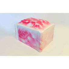 Cultured Marble Vinyl-Wrapped Urn/Vault - Pink Rose Petals