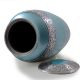 Alloy Cremation Urn Blue Flower Band - Adult -  - A-3244-A
