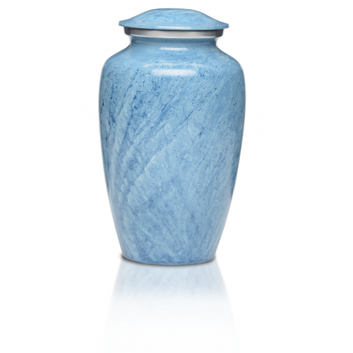 Alloy Cremation Urn in Beautiful Blue - Adult -  - A-1411-A
