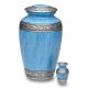 Alloy Cremation Urn in Beautiful Blue - Adult -  - A-3243-A