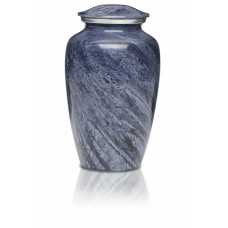 Alloy Cremation Urn in Beautiful Blue-Gray - Adult