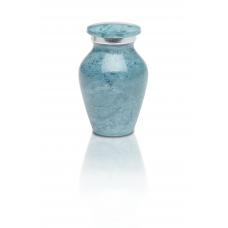 Alloy Cremation Urn in Beautiful Blue - Keepsake