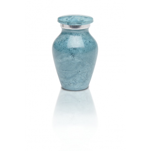 Alloy Cremation Urn in Beautiful Blue - Keepsake -  - A-1411-K-NB