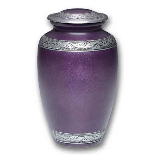 Alloy Cremation Urn in Beautiful Purple - Adult -  - A-1489-A-PUR