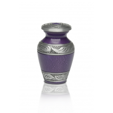 Alloy Cremation Urn in Beautiful Purple - Keepsake