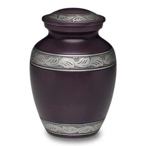 Alloy Cremation Urn in Beautiful Purple - Medium -  - A-1489-M-PUR