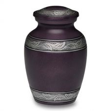 Alloy Cremation Urn in Beautiful Purple - Small