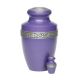 Alloy Cremation Urn in Purple w/ Pewter Band - Adult -  - A-2116-A-Purple