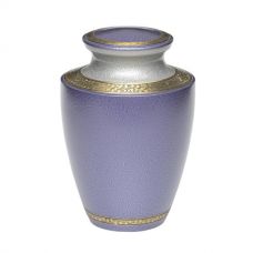 Brass Cremation Urn in Lilac w/ Brass Band - Adult