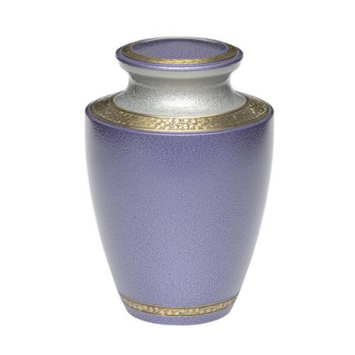 Brass Cremation Urn in Lilac w/ Brass Band - Adult -  - B-2389-A