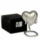 Brass Urn Brushed Pewter Hand-Engraved Butterfly Design Heart Keepsake -  - B-3236-H