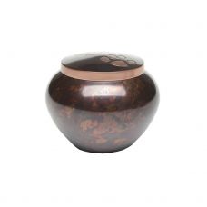Copper Raku Paw Print Pet Cremation Urn - Small