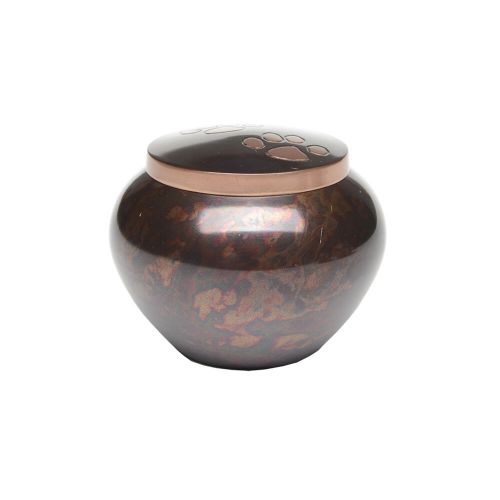 Copper Raku Paw Print Pet Cremation Urn - Small -  - B-2305-S