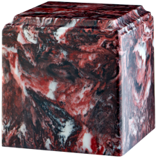 Cube Cultured Marble Adult Urn Fire Rock