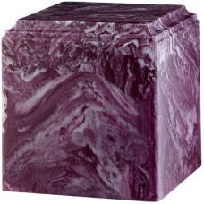 Cube Cultured Marble Adult Urn Merlot