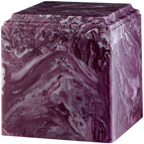Cube Cultured Marble Adult Urn Merlot -  - CM-Cube Merlot