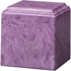 Cube Cultured Marble Adult Urn Purple