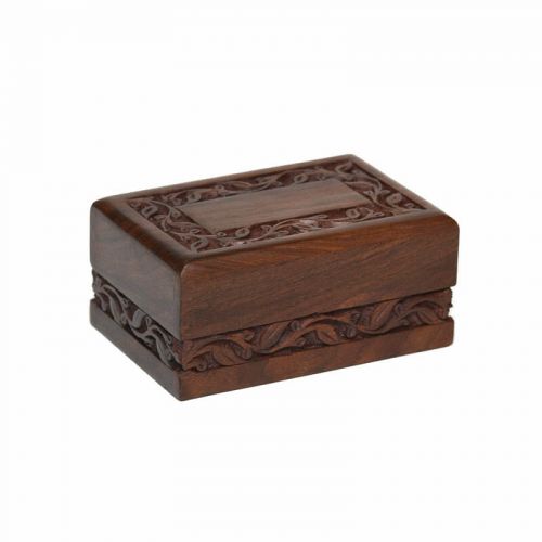 Econo Rosewood Urn w/ Hand-Carved Border-Small Size -  - RWECONO-S