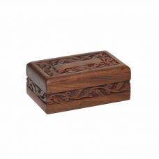 Econo Rosewood Urn w/ Hand-Carved Border- X-Small Size