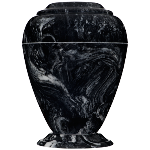 Georgian Cultured Marble Adult Urn - Black Marlin -  - CM-G Black Marlin