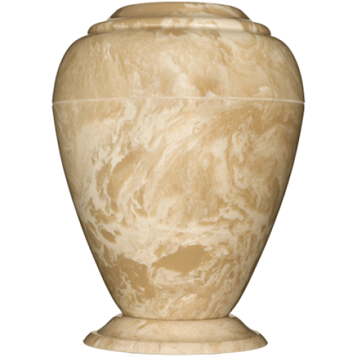 Georgian Cultured Marble Adult Urn - Creme Moca -  - CM-G Cream Moca