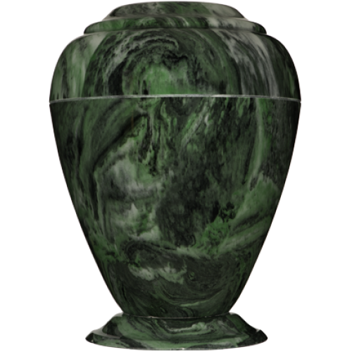 Georgian Cultured Marble Adult Urn - Green Acosta -  - CM-G Green Acosta