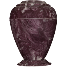 Georgian Cultured Marble Adult Urn - Merlot