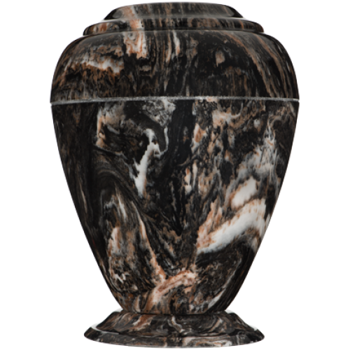 Georgian Cultured Marble Adult Urn - Mission Black -  - CM-G Mission Black