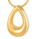 Gold - Stainless Steel Cremation Urn Pendant w/ Chain - Teardrop -  - J-575-Gold