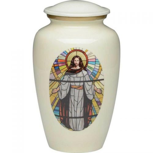 Jesus Stained Glass Urn - Adult -  - A-3262-A