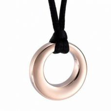 Rose Gold Stainless Steel Cremation Urn Pendant Cord Circle of Life