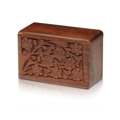 Rosewood Urn w/ Hand-Carved Tree of Life - X-Small -  - RWTOLXS