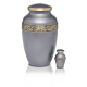 Silver-Gray Brass Cremation Urn - Adult - B-1618-A -  - B-1618-A