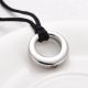 Silver - Stainless Steel Cremation Urn Pendant Cord - Circle of Life -  - J-390-Silver