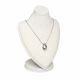 Silver- Stainless Steel Cremation Urn Pendant w/ Chain - Teardrop -  - J-575-Silver