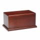 Solid Birch Wood Urn in Cherry w/ Engraved Plate - A001 - 300 cu. in. -  - A001-W/PLATE