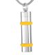 Stainless Steel Cremation Urn Pendant w/ Chain - Cylinder -  - J-007