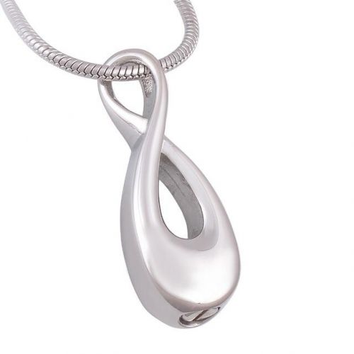 Stainless Steel Cremation Urn Pendant w/ Chain - Infinity -  - J-993