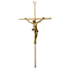 Brass Crucifix - Antique Brass Color