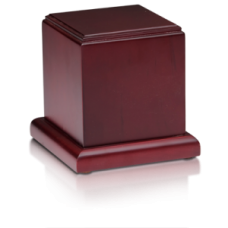 Birch Wood Cube Cremation Urn Cherry Finish - Medium - HB-106-CHERRY