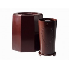 Trion Cemetery Vase Ground Level - Brown Finish