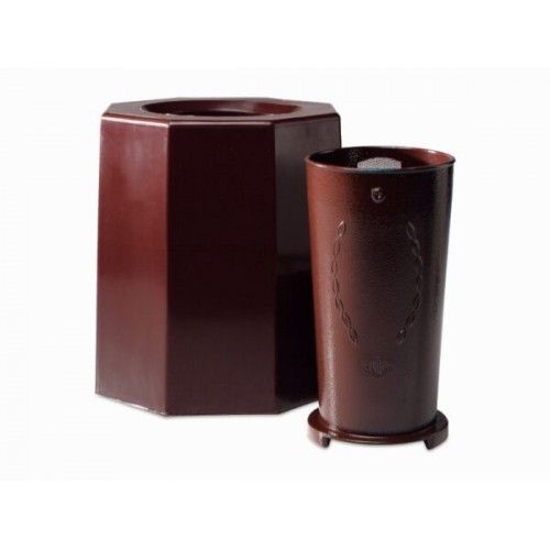 Trion Cemetery Vase Ground Level - Brown Finish