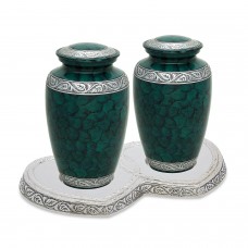 Royal Green Companion Cremation Urn Set - 220 cubic inches