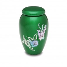 Green Butterfly Small Token Keepsake Cremation Urn - 3 cubic inches