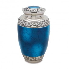 Mediterranean Blue Adult Cremation Urn - 220 cubic inches