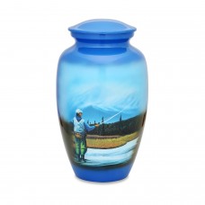 Fly Fishing Adult Cremation Urn - 220 cubic inches