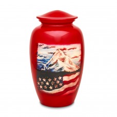 Patriots Peak Red Adult Cremation Urn - 220 cubic inches