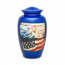 Patriots Peak Blue Adult Cremation Urn - 220 cubic inches