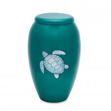 Aquamarine Sea Turtle Adult Cremation Urn - 220 cubic inches